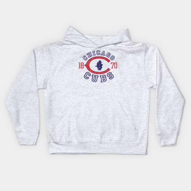 Vintage Chicago Cubs Kids Hoodie by MindsparkCreative